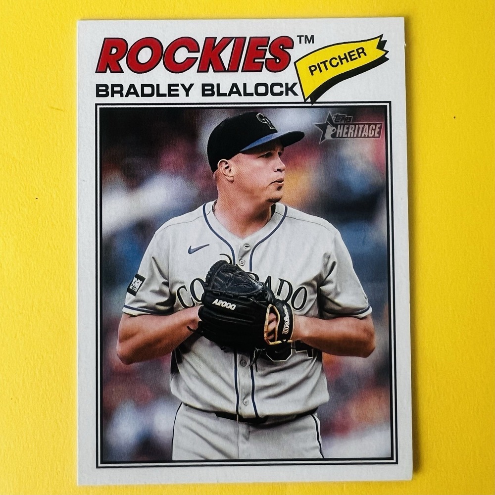 2026 Topps Heritage Baseball Bradley Blalock #83 Colorado Rockies Base